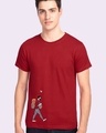 Shop Men's Red The Traveller Graphic Printed T-shirt-Front