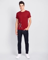 Shop Men's Red The Traveller Graphic Printed T-shirt-Full
