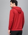 Shop Men's Red Typography Slim Fit Hooded Jacket-Full