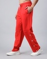 Shop Men's Red Typography Relaxed Fit Track Pants-Design