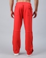 Shop Men's Red Typography Relaxed Fit Track Pants-Full