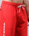Shop Men's Red Typography Relaxed Fit Track Pants