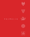 Shop Men's Red Valhalla Graphic Printed T-shirt
