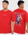 Shop Men's Red Way To Hell Graphic Printed Oversized T-shirt-Front