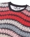 Shop Men's Red & White All Over Autumn Waves Printed T-shirt
