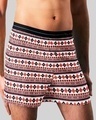 Shop Men's Red & White All Over Printed Boxers-Front