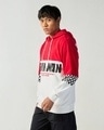 Shop Men's Red & White Graphic Printed Oversized Hoodies-Full