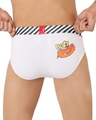 Shop Pack of 2 Men's Red & White Striped Printed Cotton Briefs