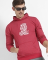 Shop Men's Red Work Hard Stay Humble Typography Hoodies-Front