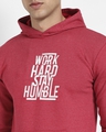Shop Men's Red Work Hard Stay Humble Typography Hoodies