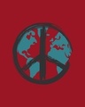 Shop Men's Red World Peace T-shirt-Full