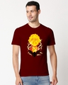 Shop Men's Red Zenitsu Graphic Printed Cotton T-shirt-Front
