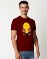 Shop Men's Red Zenitsu Graphic Printed Cotton T-shirt-Full