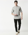 Shop Men's Grey Relaxed Fit Short Kurta