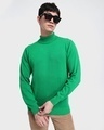 Shop Men's Green High Neck Sweater-Front