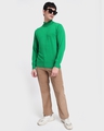 Shop Men's Green High Neck Sweater-Full