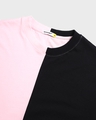 Shop Men's Rose Shadow & Black Beauty Color Block Oversized T-shirt