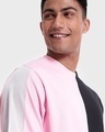 Shop Men's Rose Shadow & Black Beauty Color Block Plus Size Oversized T-shirt