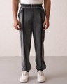 Shop Men's Rugged Grey Washed Relaxed Fit Jogger Jeans-Front