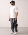 Shop Men's Rugged Grey Washed Relaxed Fit Jogger Jeans-Full