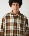 Shop Men's Rust Orange Checked Oversized Shirt