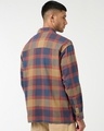 Shop Men's Rust Orange & Blue Checked Oversized Shirt-Design
