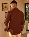 Shop Men's Rust Orange Corduroy Shirt-Design