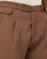 Shop Men's Brown Loose Fit Korean Pants