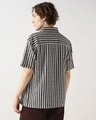 Shop Men's Black & Off White Striped Oversized Shirt-Design