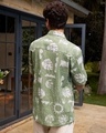 Shop Men's Sage Green All Over Printed Oversized Shirt-Design