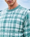 Shop Men's Sage Green Checked Sweater