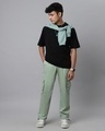 Shop Men's Sage Green Loose Comfort Fit Cargo Parachute Pants