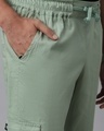 Shop Men's Sage Green Loose Comfort Fit Cargo Parachute Pants