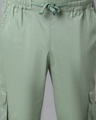 Shop Men's Sage Green Loose Comfort Fit Cargo Parachute Pants