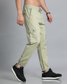 Shop Men's Sage Green Slim Fit Cargo Joggers-Design