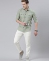 Shop Men's Sage Green Slim Fit Cargo Shirt