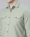 Shop Men's Sage Green Slim Fit Cargo Shirt