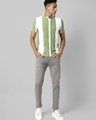 Shop Men's Sage Green Striped Shirt-Full