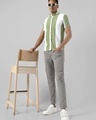 Shop Men's Sage Green Striped Shirt