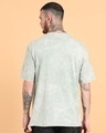 Shop Men's Sage Green Typography Oversized Acid Wash T-shirt