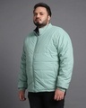 Shop Men's Sage & Navy Plus Size Reversible Puffer Jacket-Design