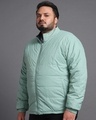 Shop Men's Sage & Navy Plus Size Reversible Puffer Jacket-Design
