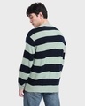 Shop Men's Sage Striped Oversized Sweater-Full