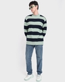Shop Men's Sage Striped Oversized Sweater