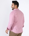 Shop Men's Salmon Pink Textured Oversized Plus Size Shirt-Design