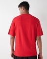Shop Men's Salsa Red Higher Graphic Printed Oversized T-shirt-Full