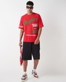 Shop Men's Salsa Red Higher Graphic Printed Oversized T-shirt