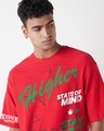 Shop Men's Salsa Red Higher Graphic Printed Oversized T-shirt