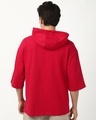 Shop Men's Salsa Red Oversized Hoodie T-shirt-Design