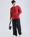 Shop Men's Salsa Red Oversized Hoodies